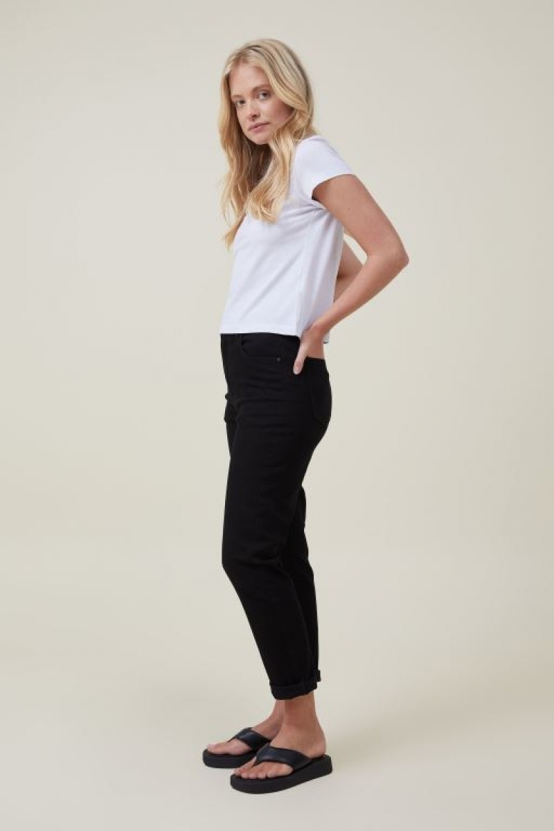 Pantalon Cotton On Stretch Mom Jean Mujer Negras | 7YZlXs08bXP