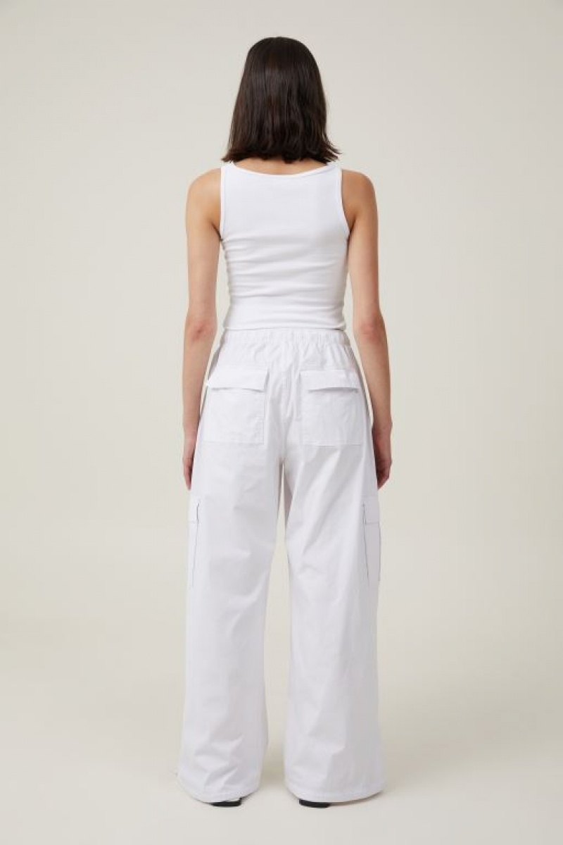 Pantalon Cotton On Summer Cargo Mujer Blancas | GIUI17RL2Cc