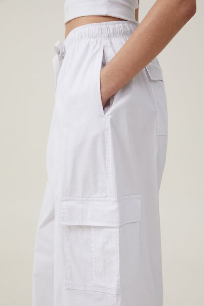 Pantalon Cotton On Summer Cargo Mujer Blancas | GIUI17RL2Cc