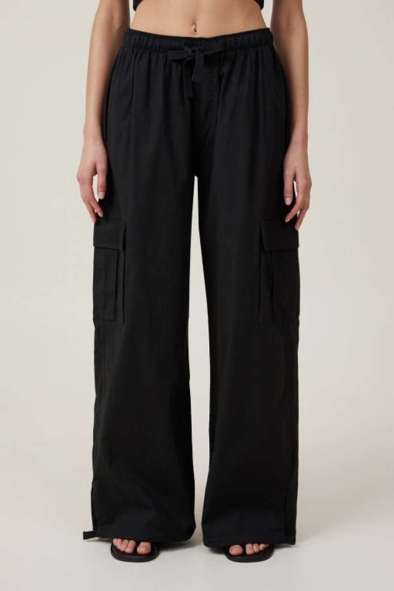 Pantalon Cotton On Summer Cargo Mujer Negras | b7jYUUAiBen