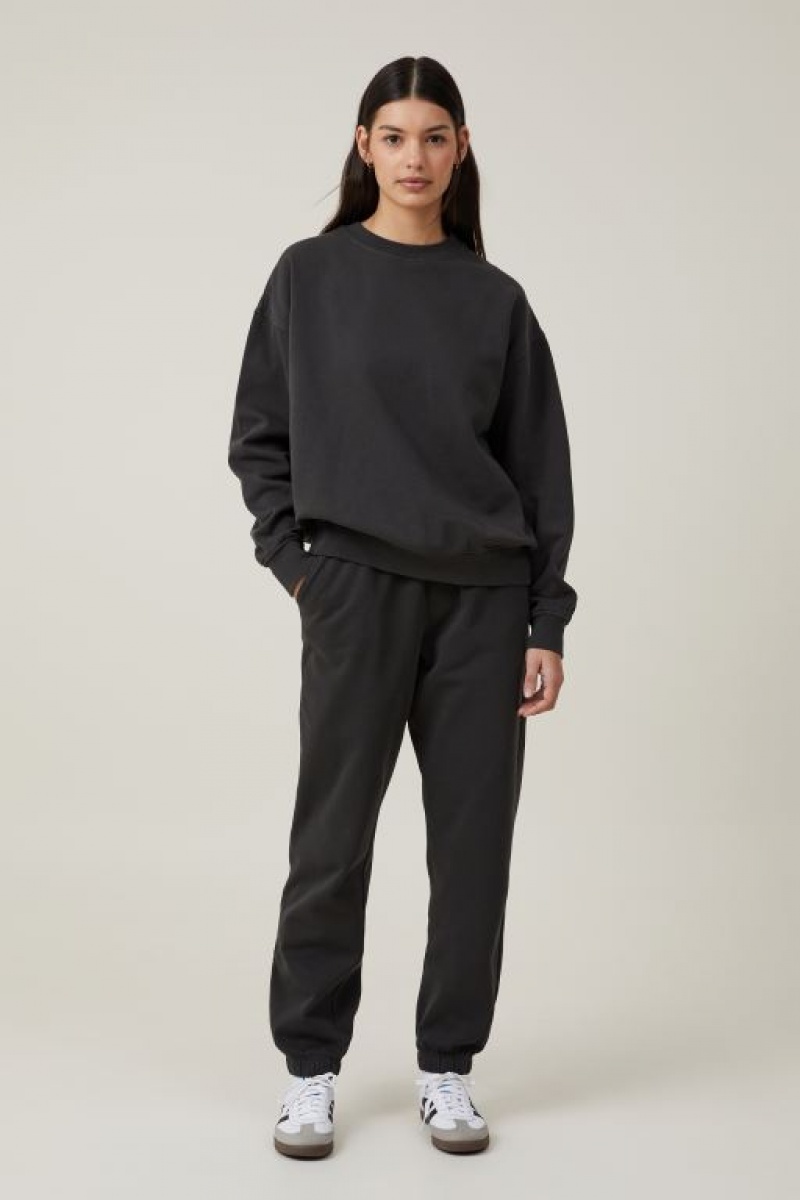 Pantalones Deportivos Cotton On Classic Washed Crew Sweatshirt Mujer Negras | gkmprYVw0zG