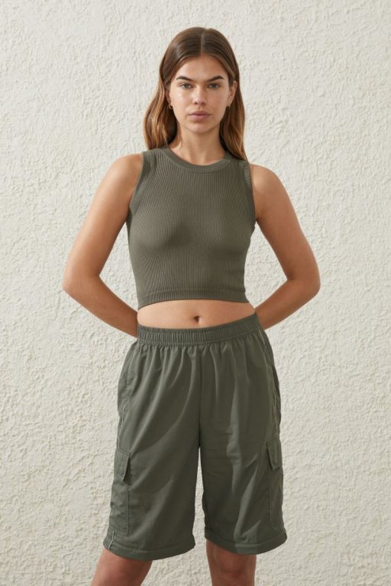 Pantalones Deportivos Cotton On Woven Zip Off Cargo Mujer Verde | QkCmAKNshQh