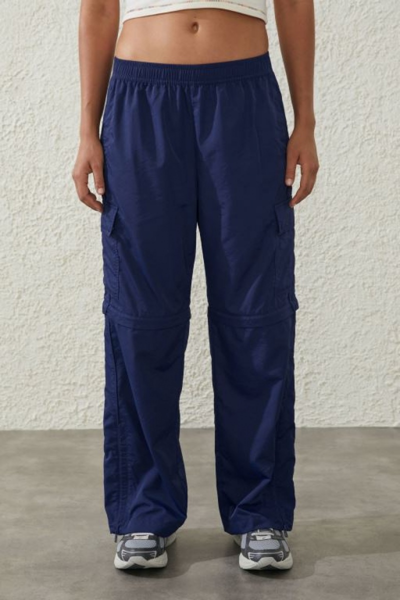 Pantalones Deportivos Cotton On Woven Zip Off Cargo Mujer Azules | KH15ZmthFSN