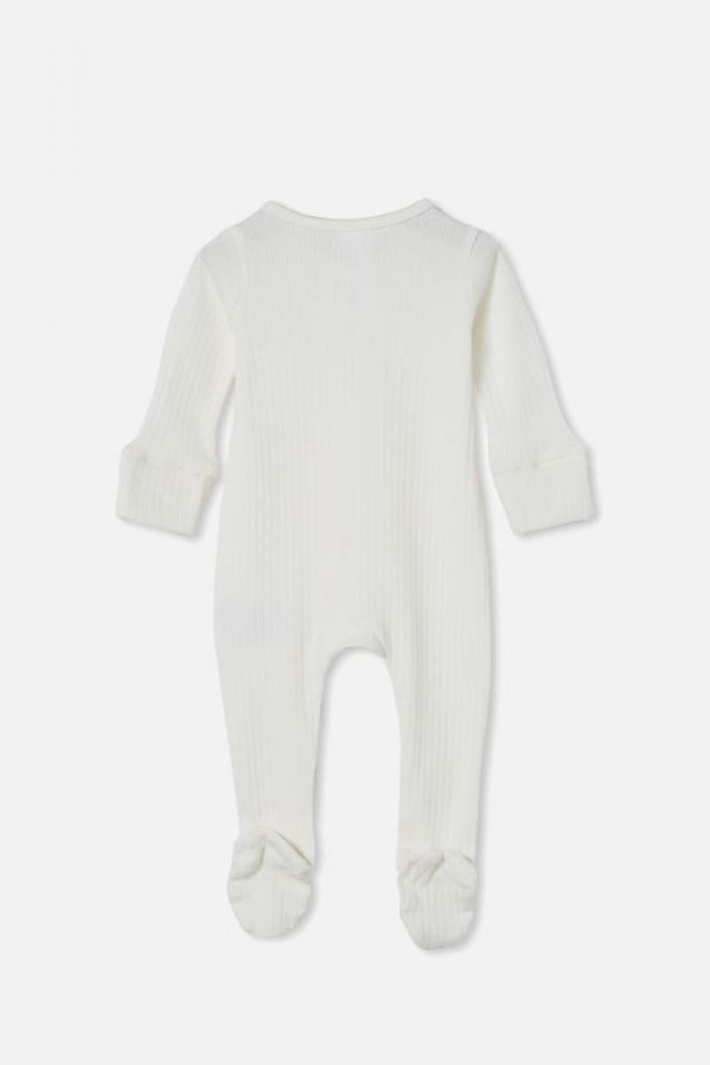 Rompers Cotton On Organic Newborn Zip Through Bebe Milk | ZPa3g24yvhv