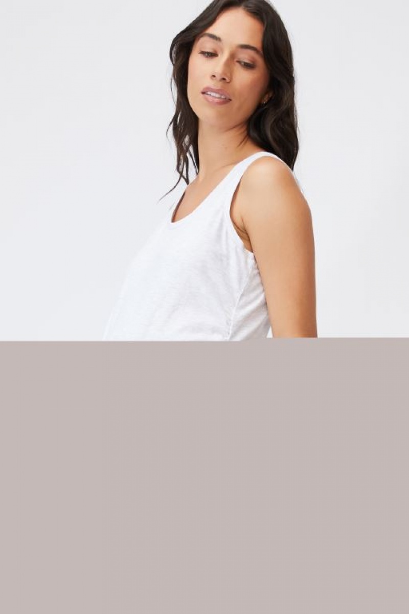 Ropa de Premamá Cotton On Everyday Gathered Side Tank Mujer Plateadas | gs9QyYqDE9E