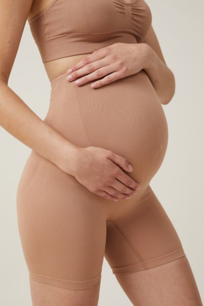 Ropa de Premamá Cotton On Seamless Sculpting Corta Mujer Maple | mFFesX8J8cL