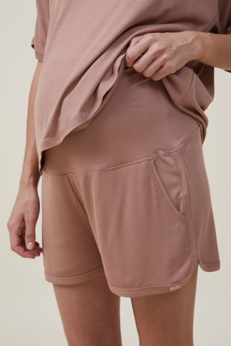 Ropa de Premamá Cotton On Sleep Recovery Relaxed Pocket Corta Mujer Cafe | zZlPKn0knmU