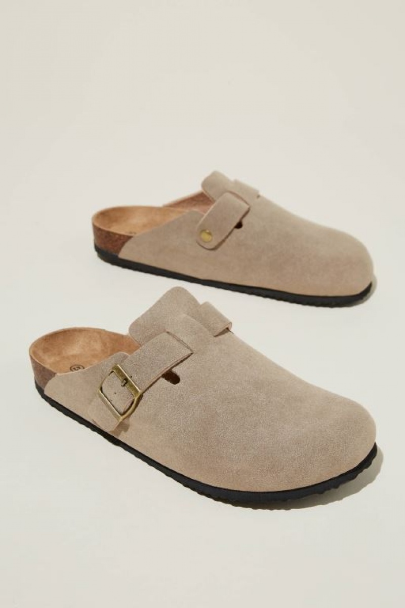 Sandalias Cotton On Closed Puntera Hebilla Chanclas Hombre Gris Marrones | tsER0iJglHg