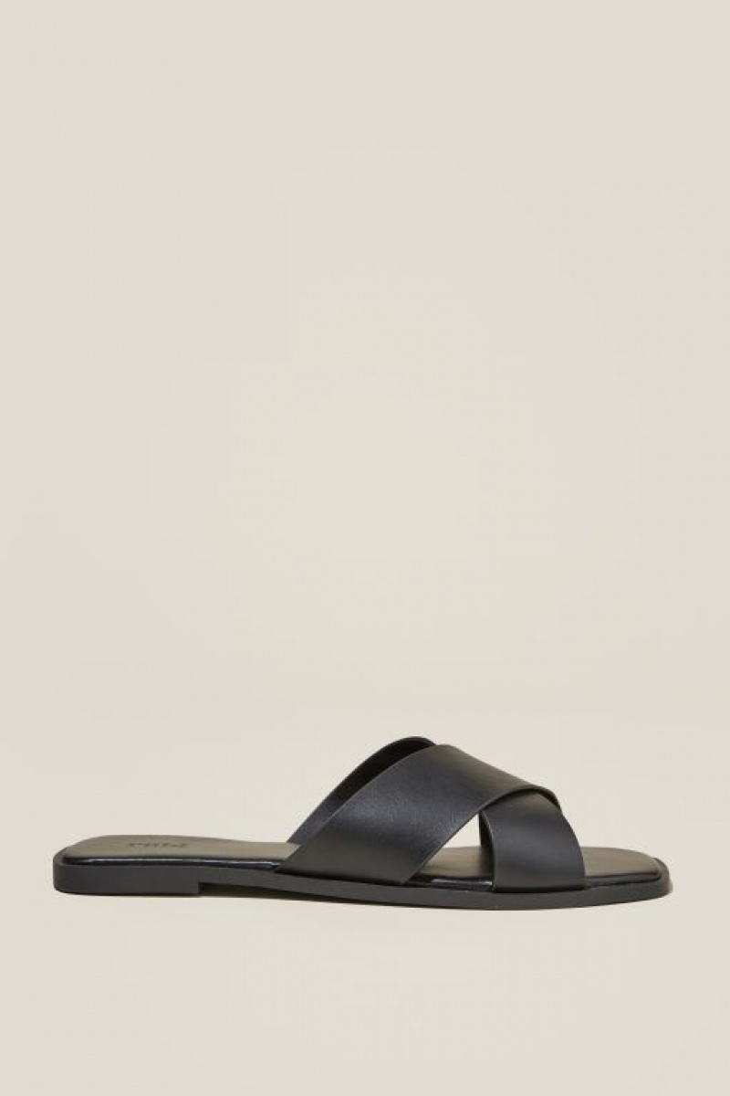 Sandalias Cotton On Cloverly Crossover Chanclas Mujer Negras | TSAg90hvdLp