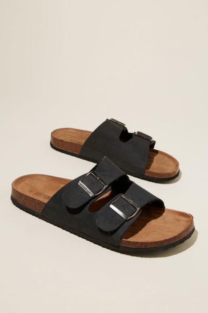 Sandalias Cotton On Double Hebilla Hombre Negras | nYowyaoSxOe