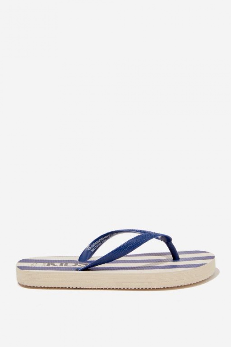 Sandalias Cotton On Printed Flip Flop Niña Rayadas Azul Marino | 14LglJUgb5E