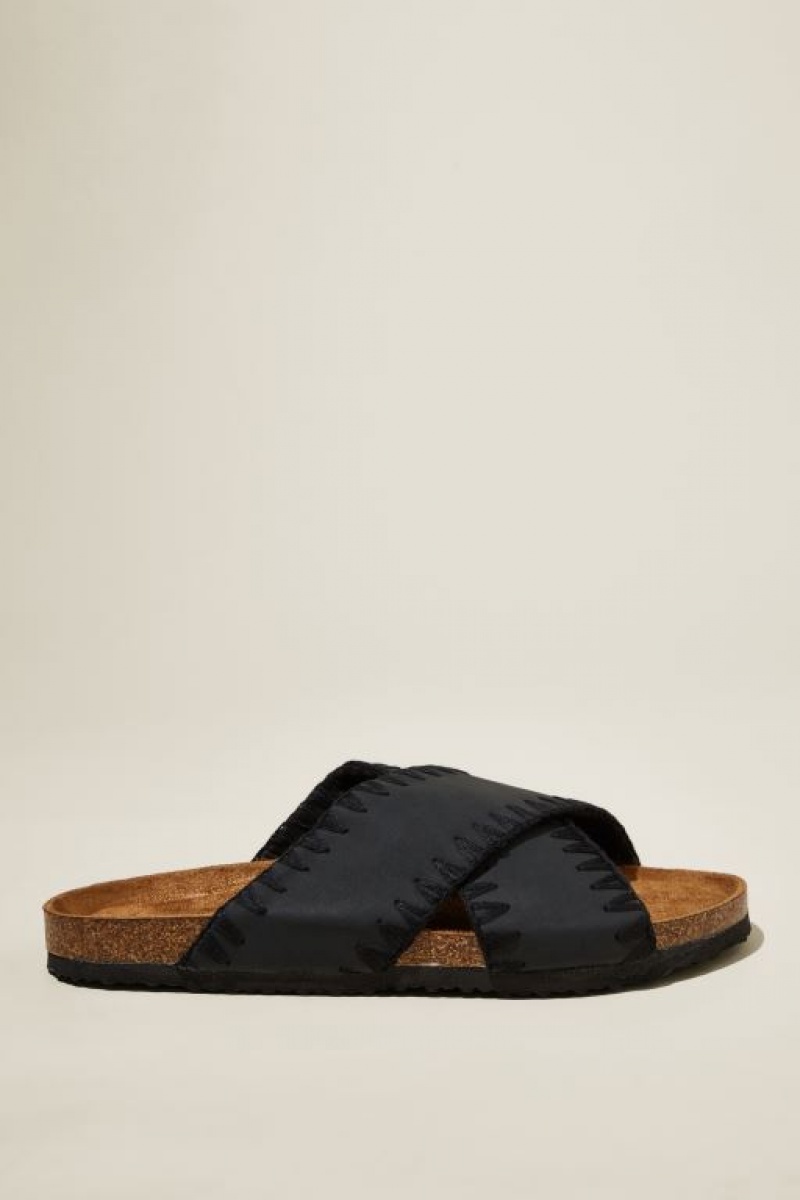 Sandalias Cotton On Rex Crossover Chanclas Mujer Negras | omDnKDewl2K