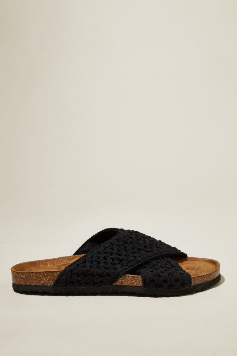 Sandalias Cotton On Rex Crossover Chanclas Mujer Negras | vujH5TAG8Eg