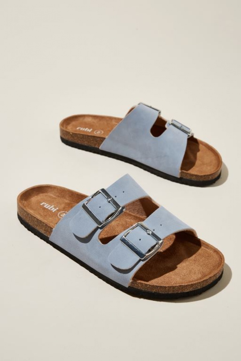 Sandalias Cotton On Rex Double Hebilla Chanclas Mujer Azules | wdEYQnQfHPj