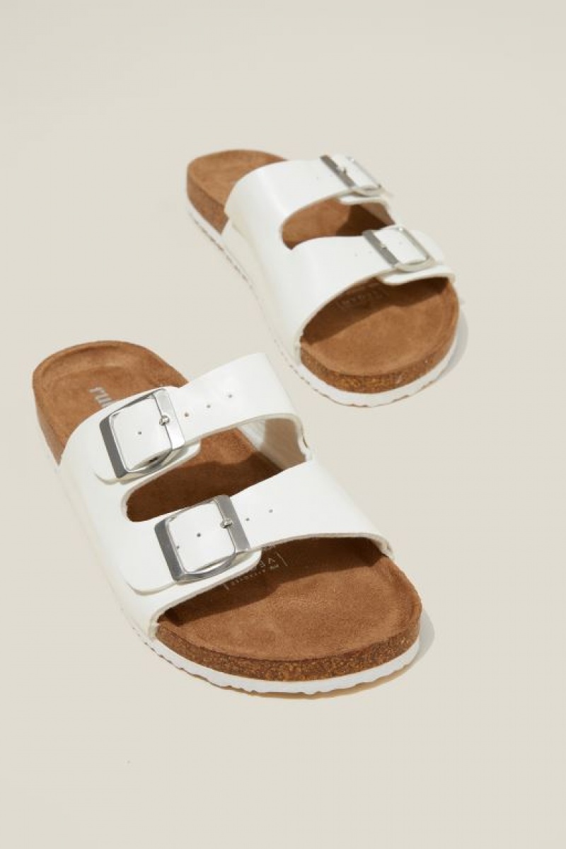 Sandalias Cotton On Rex Double Hebilla Chanclas Mujer Blancas | ndsGiM4JTCi