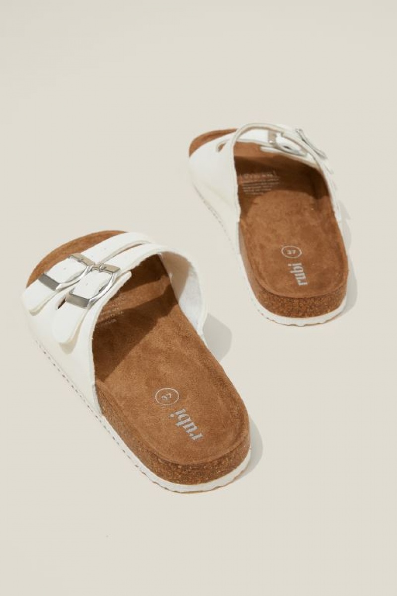 Sandalias Cotton On Rex Double Hebilla Chanclas Mujer Blancas | ndsGiM4JTCi