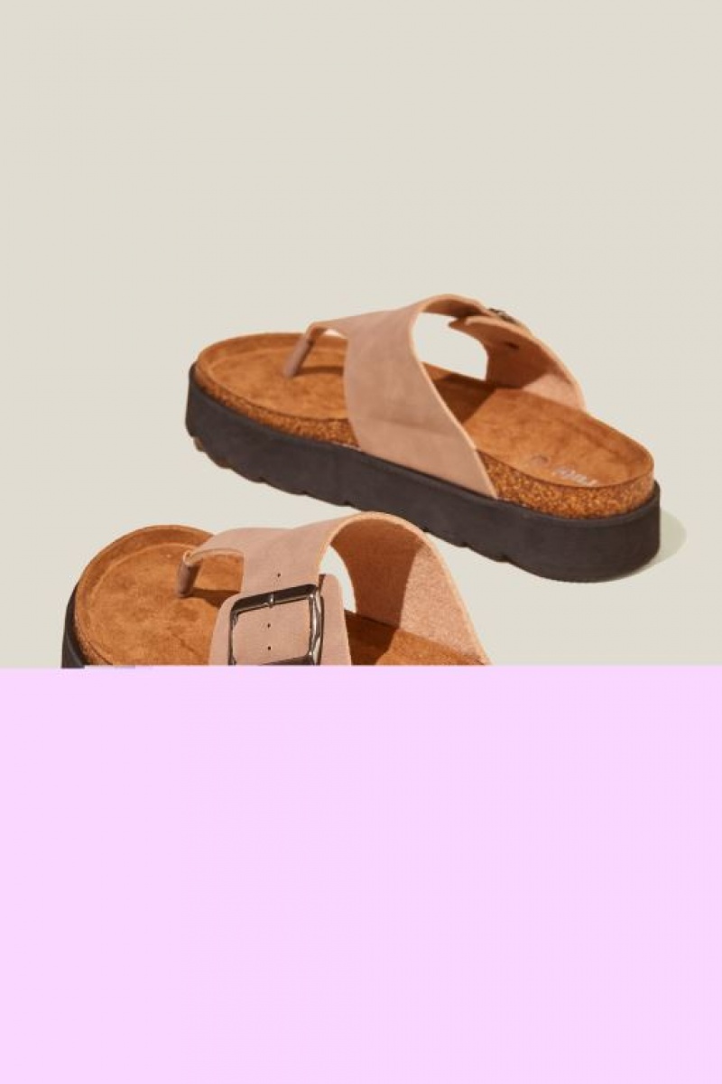 Sandalias Cotton On Rex Flatform Puntera Post Chanclas Mujer Roebuck | DkZalwIttMm