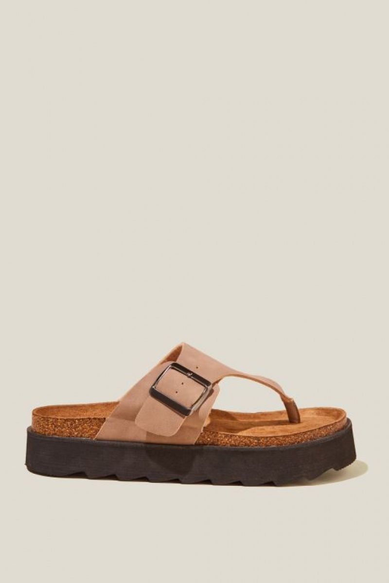 Sandalias Cotton On Rex Flatform Puntera Post Chanclas Mujer Roebuck | DkZalwIttMm