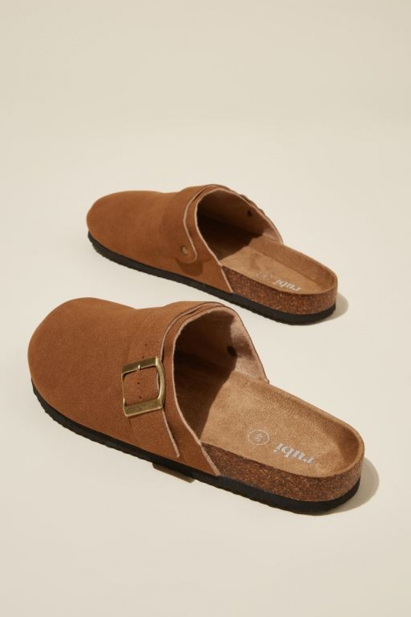 Sandalias Cotton On Rex Hebilla Mule Mujer Marrones | 5mkODZPveK7