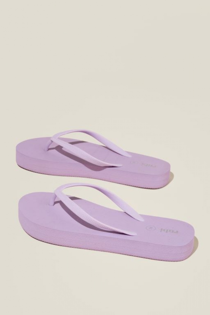 Sandalias Cotton On The Rubi Flatform Flip Mujer Moradas | cBK6TDQwHPV