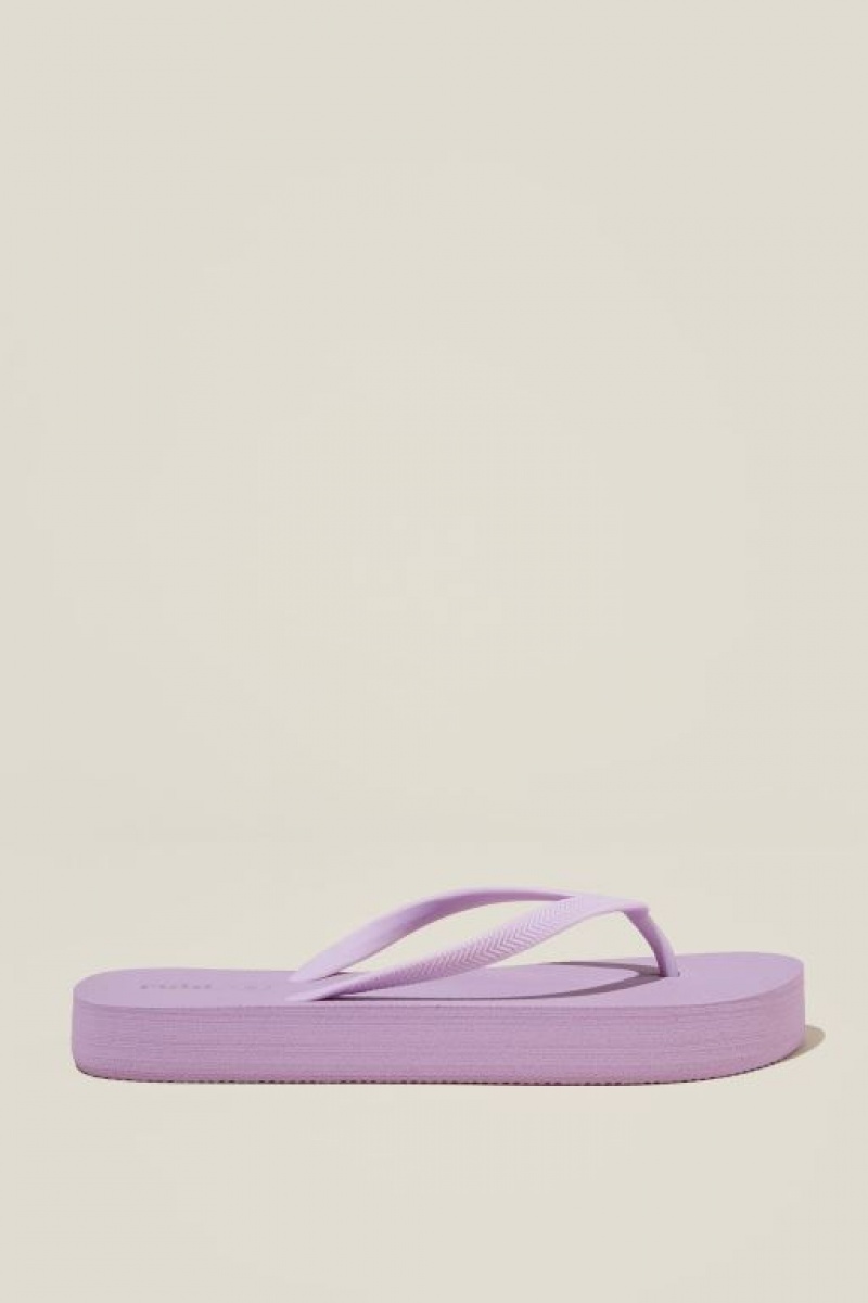 Sandalias Cotton On The Rubi Flatform Flip Mujer Moradas | cBK6TDQwHPV