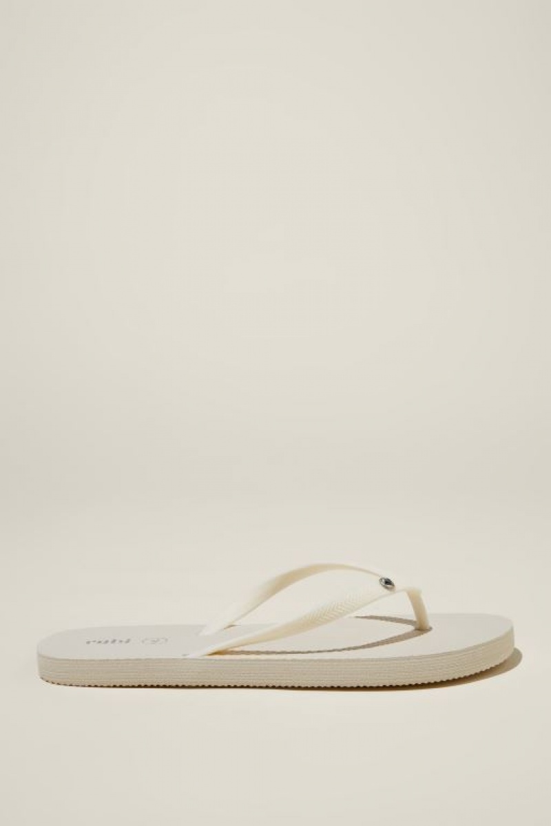 Sandalias Cotton On The Rubi Flip Flop Mujer Ecru | CrkxUi1ASzj