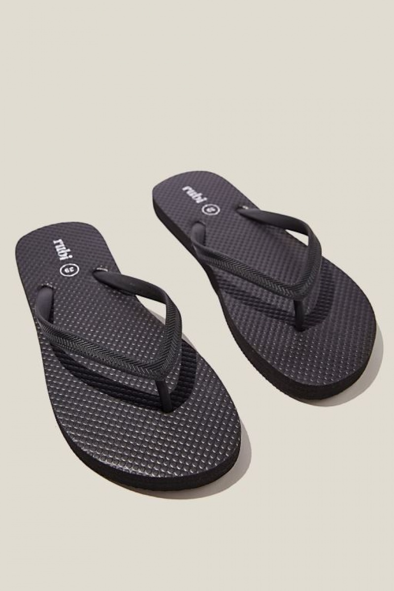 Sandalias Cotton On The Rubi Flip Flop Mujer Negras | VeMI56FKQaf