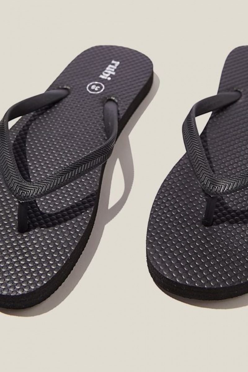 Sandalias Cotton On The Rubi Flip Flop Mujer Negras | VeMI56FKQaf