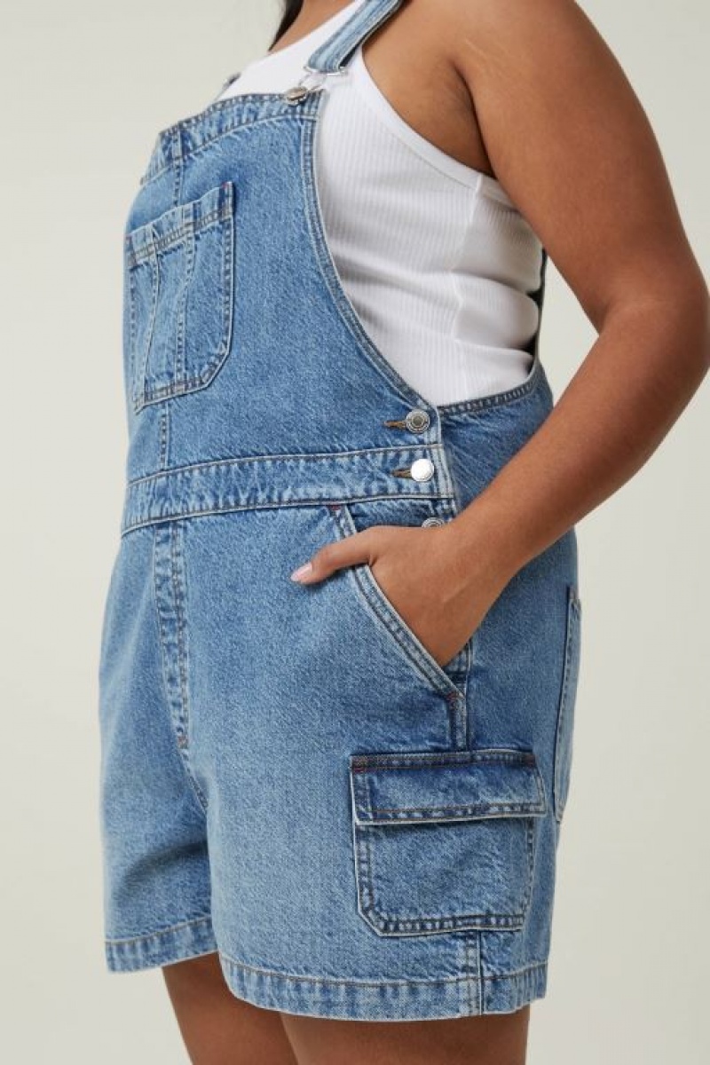 Short Cotton On Cargo Denim Overall Mujer Azules | N6MLQjJYDWk