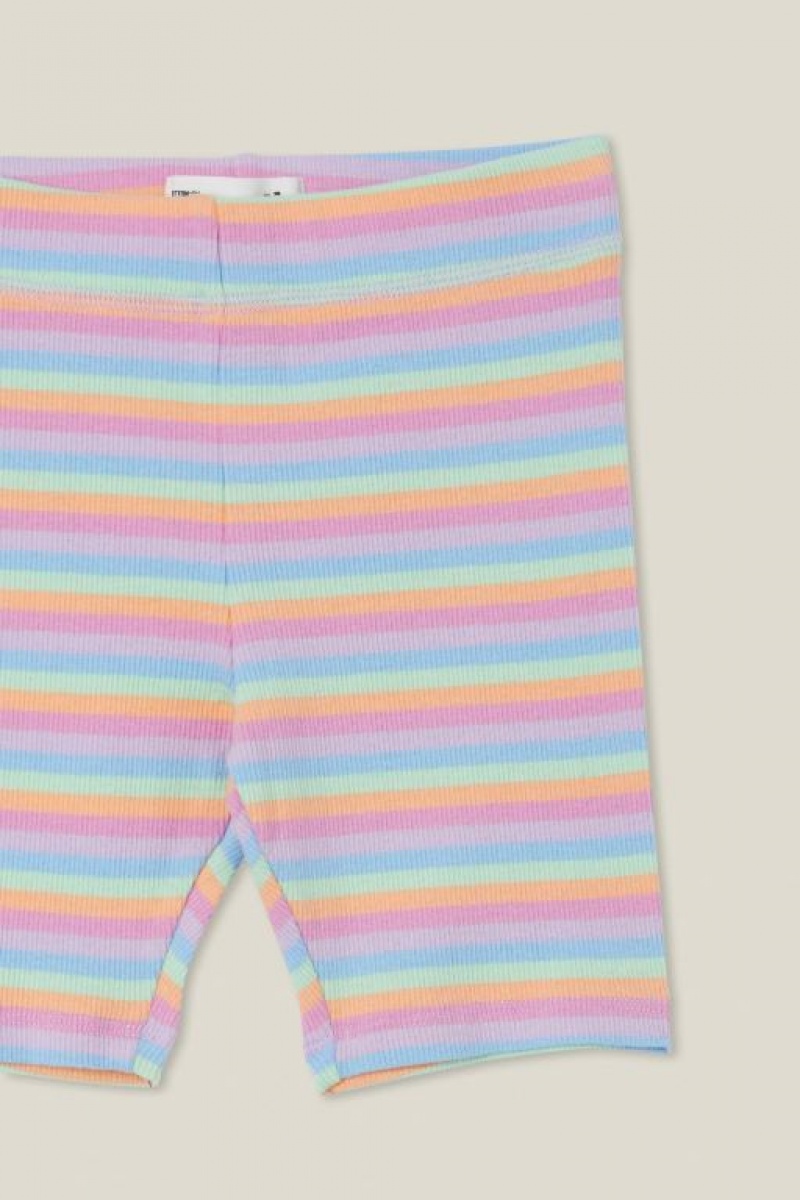 Short Cotton On Hailey Bike Niña Multicolor Rayadas | lxx7eK8KG0C