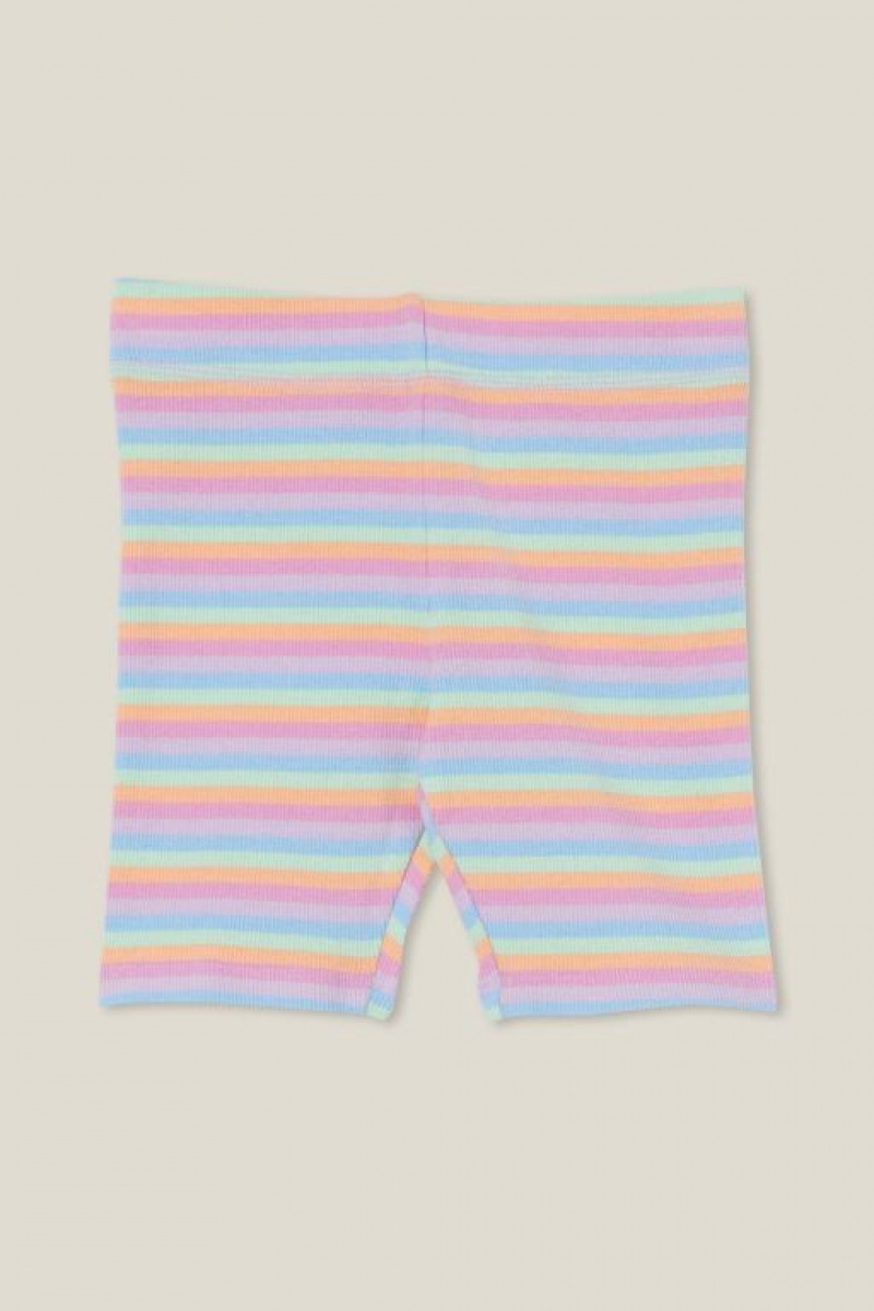 Short Cotton On Hailey Bike Niña Multicolor Rayadas | lxx7eK8KG0C