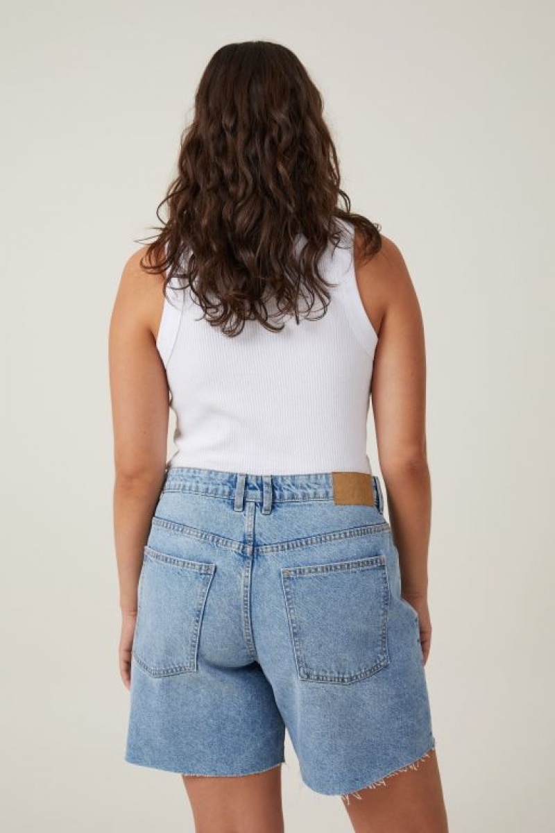 Short Cotton On Relaxed Denim Mujer Azules | ZjTAKfo2MV9