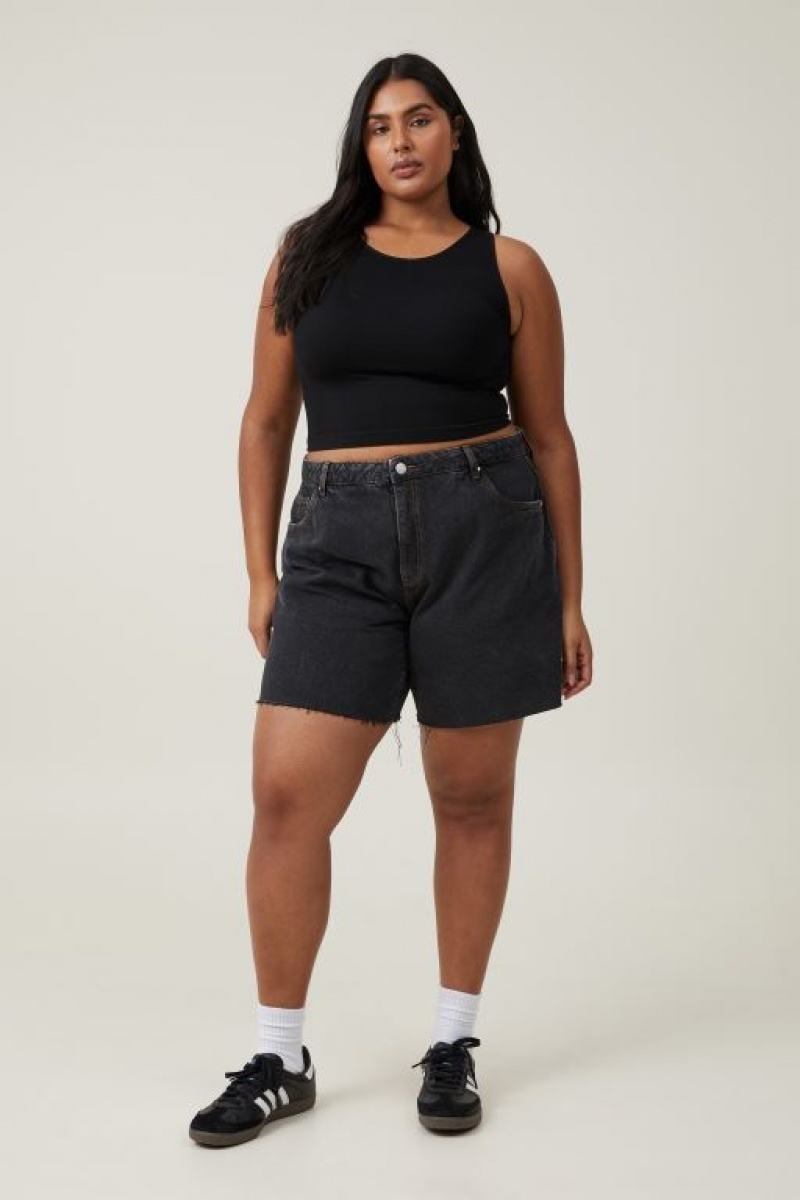 Short Cotton On Relaxed Denim Mujer Negras | xeRWqHXClly