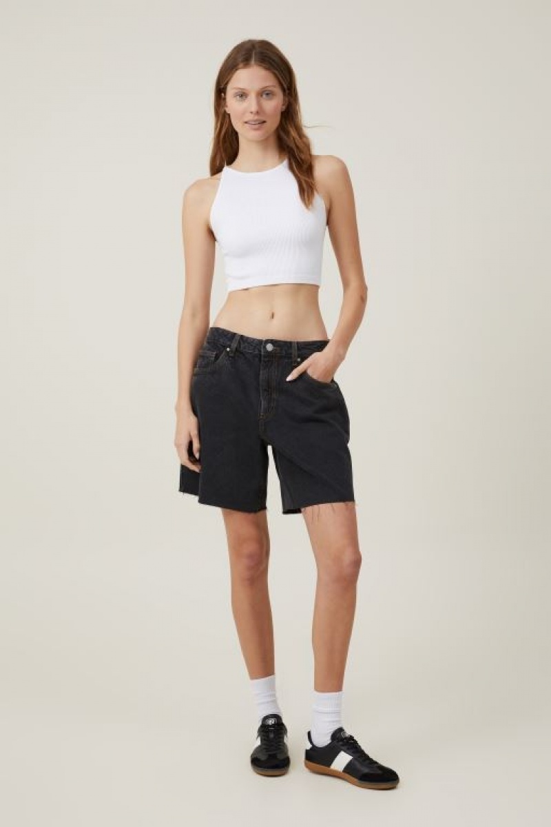 Short Cotton On Relaxed Denim Mujer Negras | xeRWqHXClly