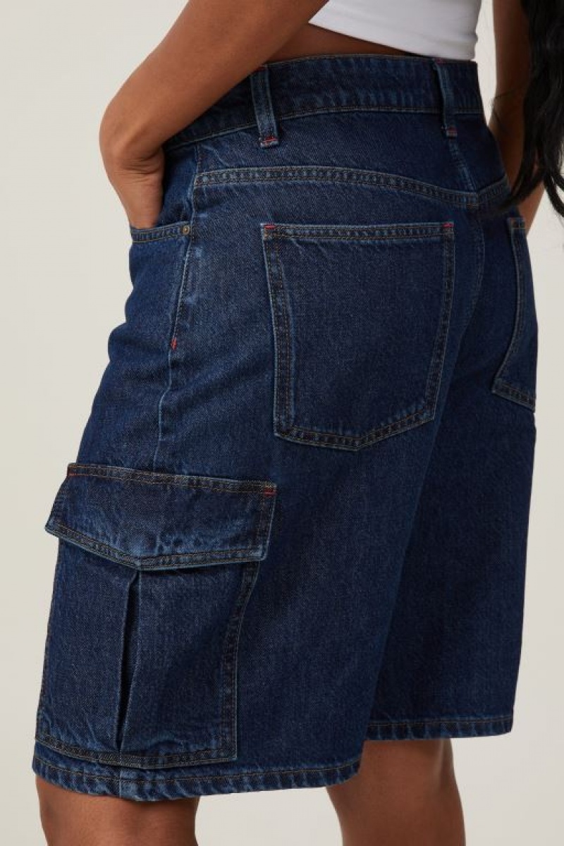 Short Cotton On Super Baggy Cargo Denim Jort Mujer Azules | 0pwtli5adXz