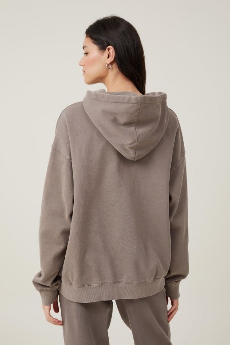 Sudadera con Capucha Cotton On Classic Washed Mujer Beige | zHUVR5qYEf5