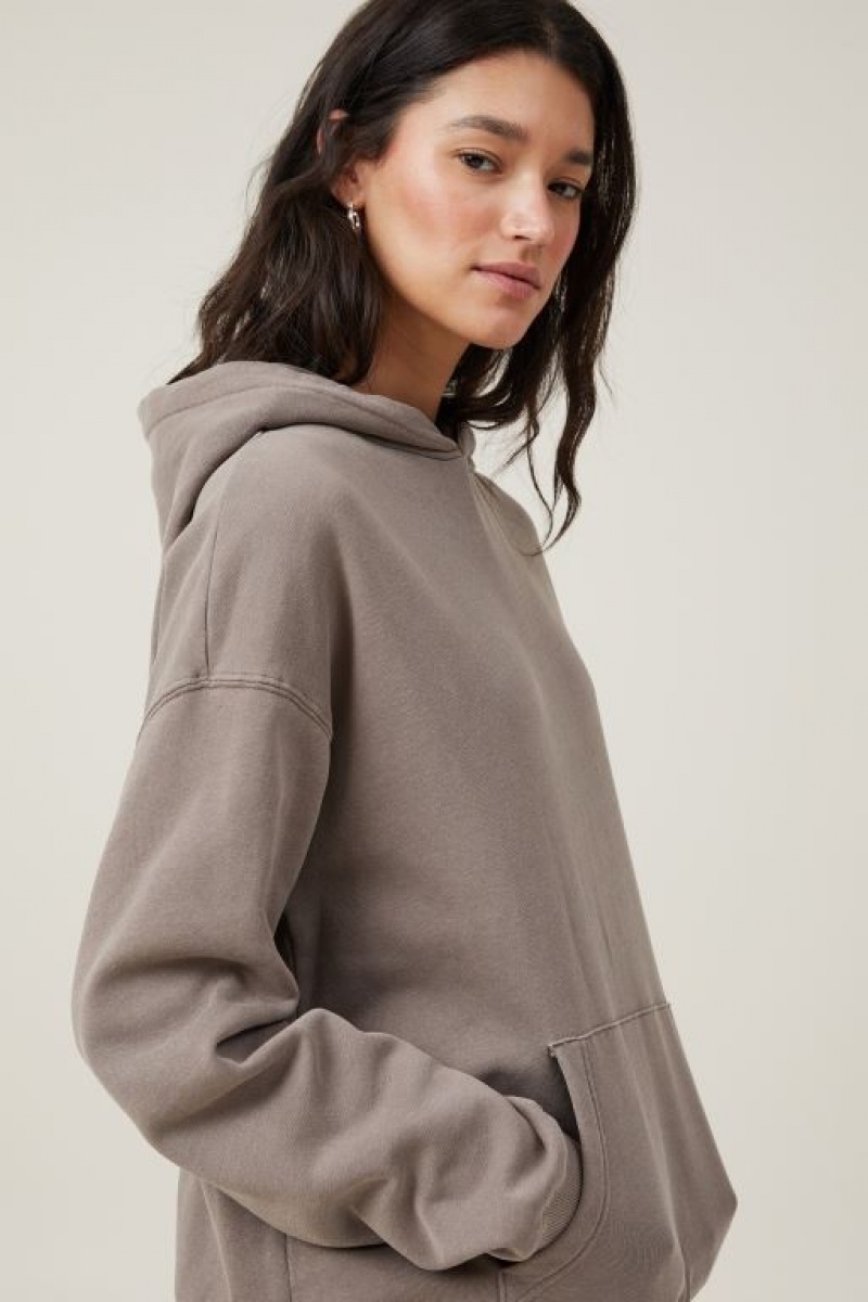 Sudadera con Capucha Cotton On Classic Washed Mujer Beige | zHUVR5qYEf5