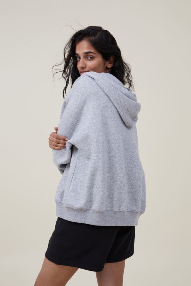 Sudadera con Capucha Cotton On Classic Zip-Through Mujer Gris | 6bY0f1kOXJx