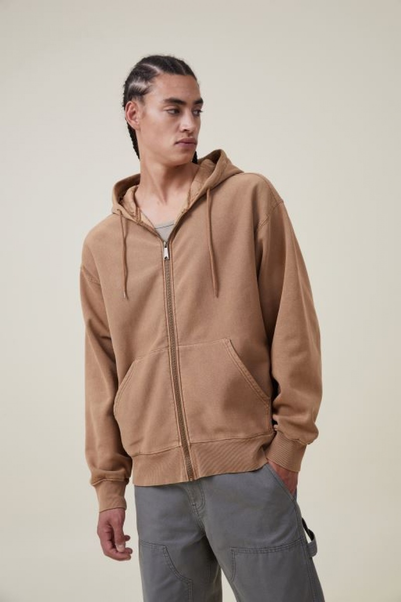 Sudadera con Capucha Cotton On Oversized Zip Up Hombre Burnt | 3dTkNUaTL5h