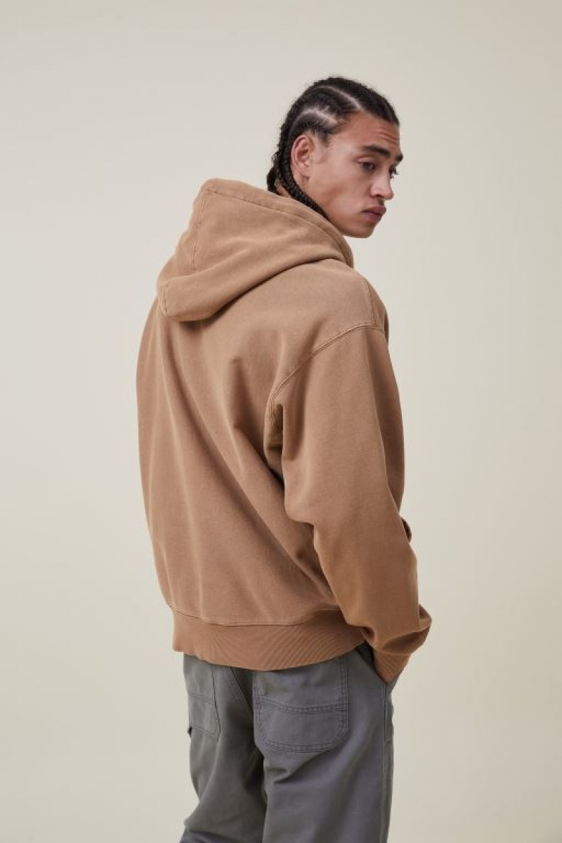 Sudadera con Capucha Cotton On Oversized Zip Up Hombre Burnt | 3dTkNUaTL5h