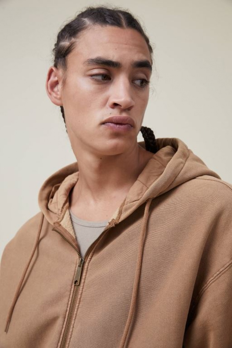 Sudadera con Capucha Cotton On Oversized Zip Up Hombre Burnt | 3dTkNUaTL5h