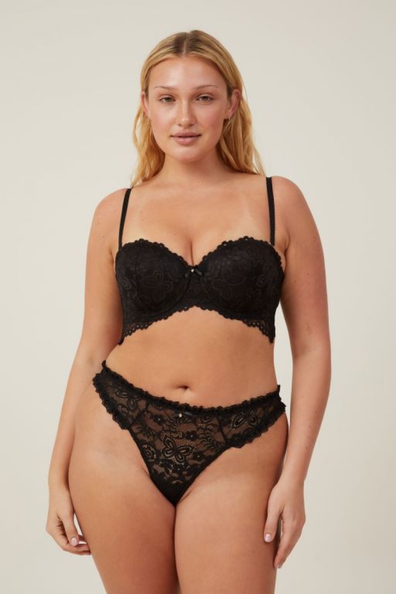 Sujetadores Cotton On Butterfly Encaje Strapless Push Up2 Mujer Negras | kHlrjTyMfeE