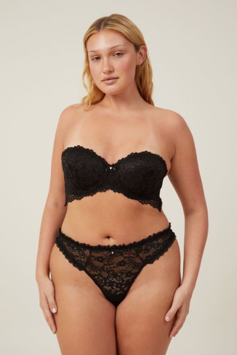 Sujetadores Cotton On Butterfly Encaje Strapless Push Up2 Mujer Negras | kHlrjTyMfeE