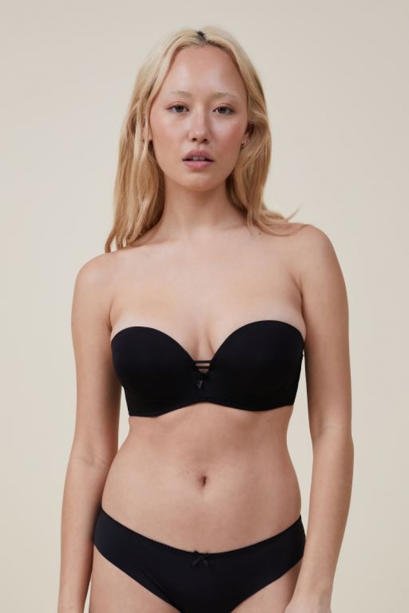 Sujetadores Cotton On Everyday Encaje Strapless Push Up 2 Mujer Negras | 8RHHr1uHOeU