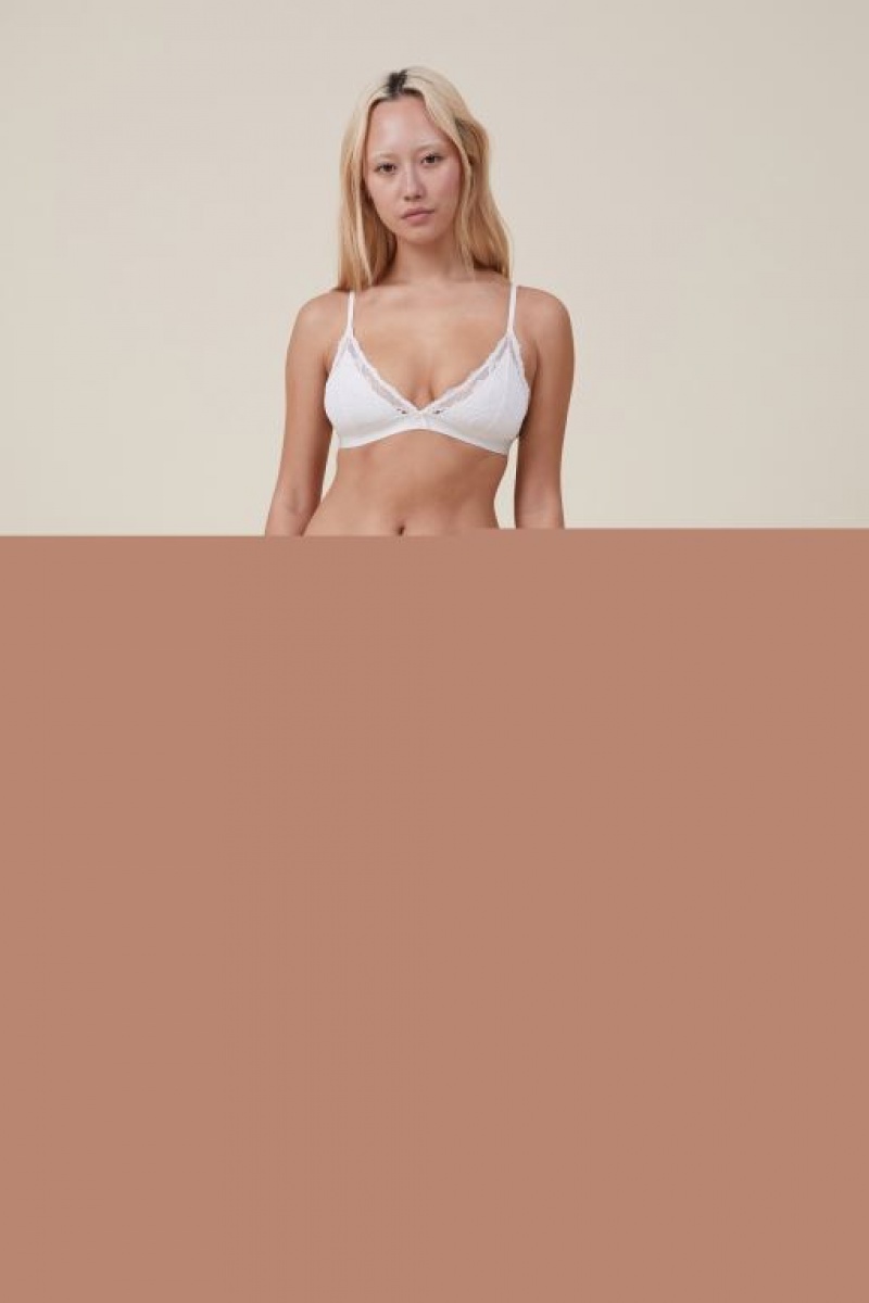 Sujetadores Cotton On Everyday Encaje Triangle Acolchado Bralette Mujer Creme | 366mNAz8Aqe