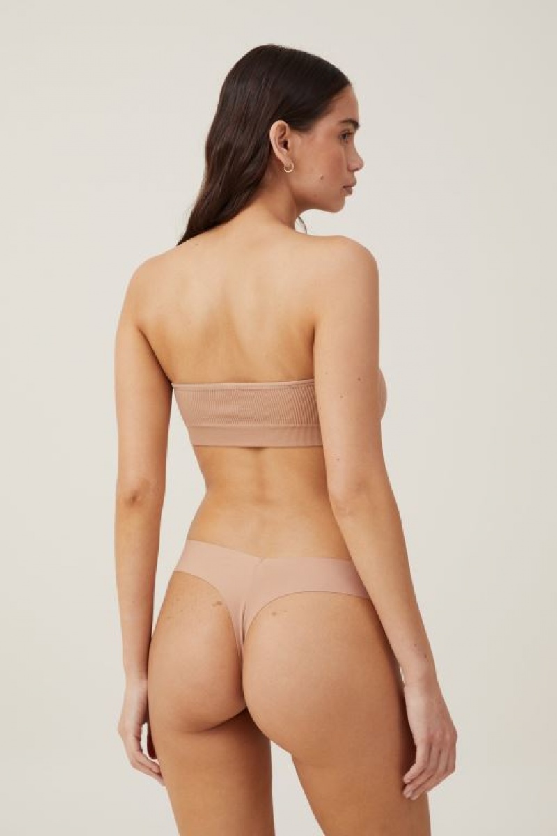 Sujetadores Cotton On Seamless Sweetheart Acolchado Bandeau Mujer Maple Sugar | 73fqloi72bU