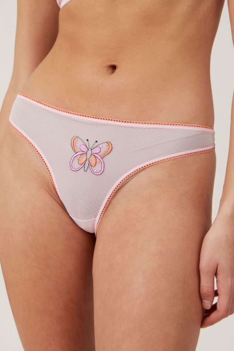 Tanga Cotton On Butterfly Mesh Brief Mujer Rosas | kabSddP0YNk