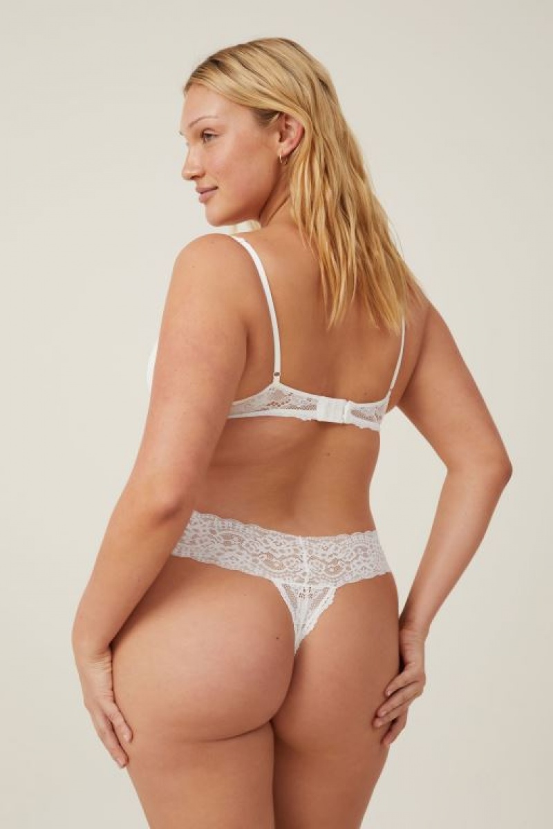 Tanga Cotton On Everyday Encaje Brief Mujer Creme | VVUyS33SxTH