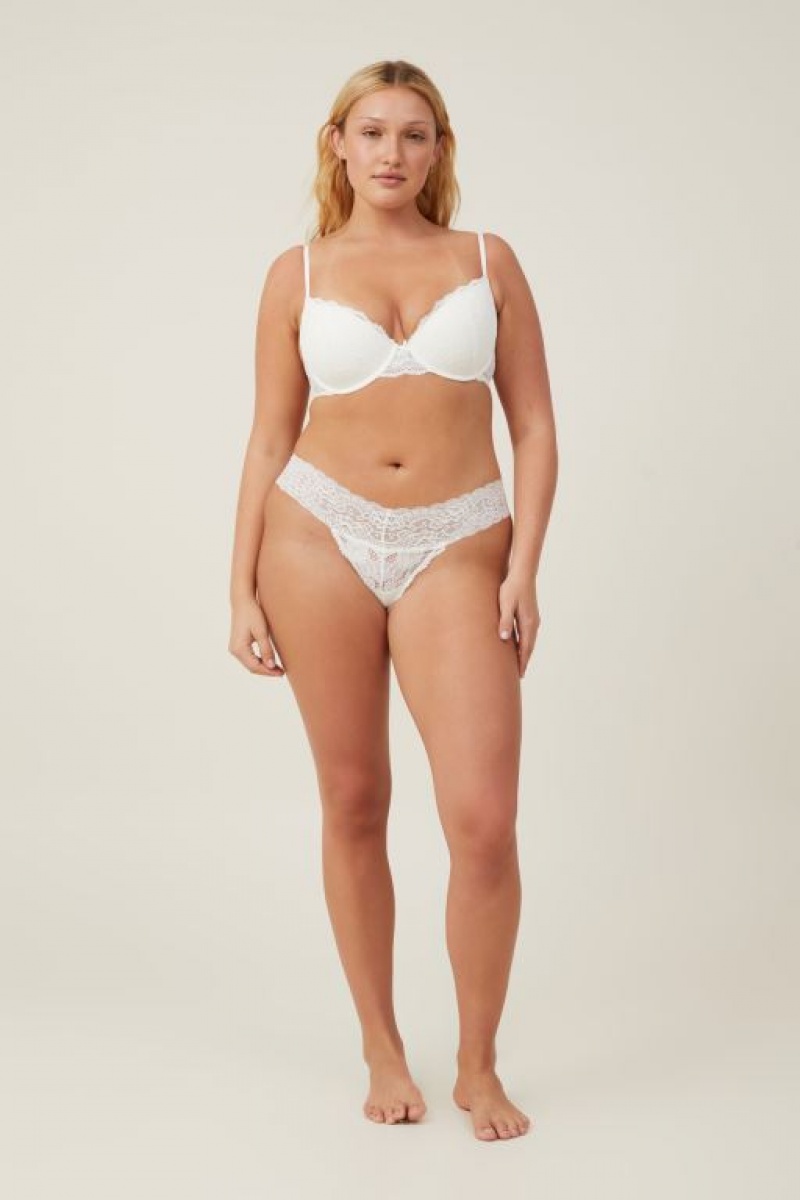 Tanga Cotton On Everyday Encaje Brief Mujer Creme | VVUyS33SxTH