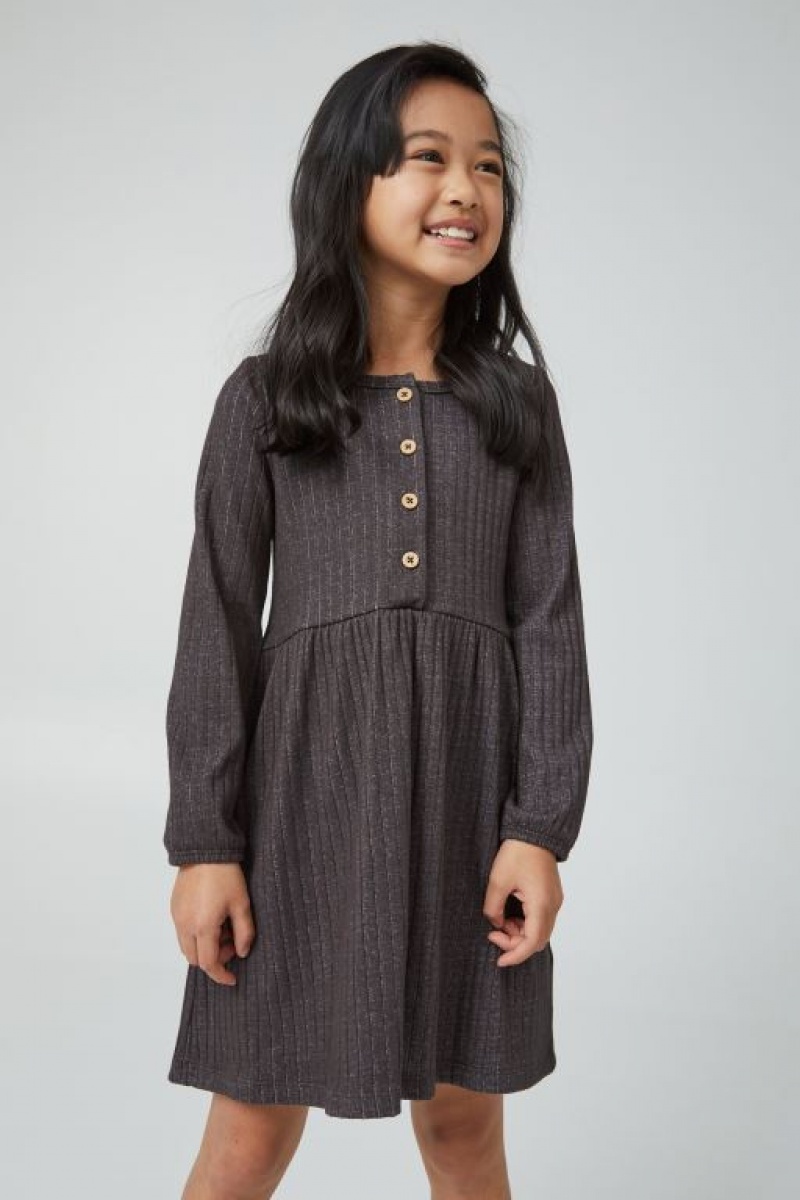 Vestido Cotton On Payton Long Sleeve Niña Phantom | s1lKAack8tg